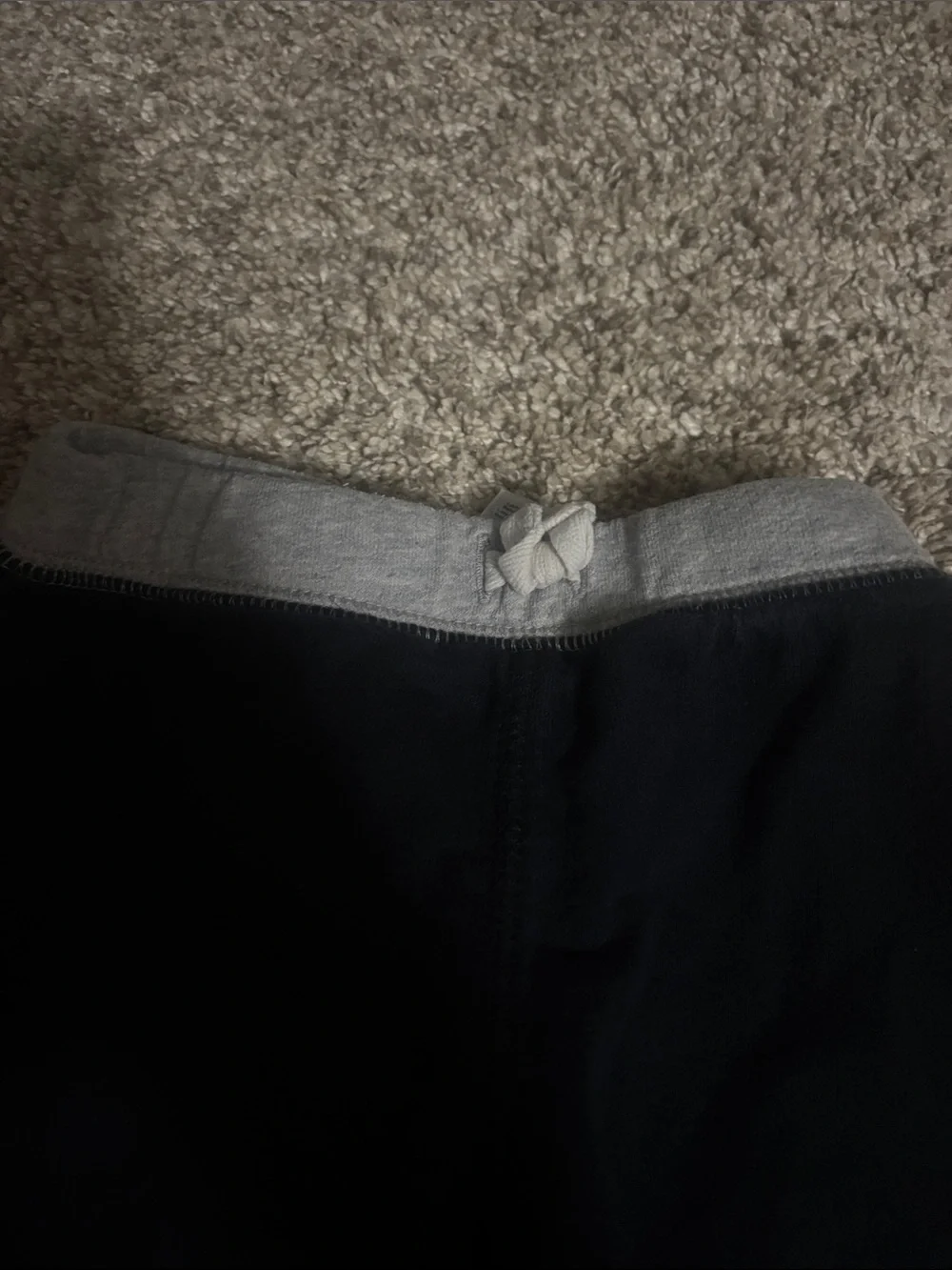 Carter's Black Jogger Sweatpants with Gray Waistband